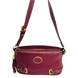 Vintage Etienne Aigner Purse Leather Red Burgundy 77810